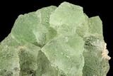 Pristine, Stepped Green Fluorite on Quartz - Fluorescent #94380-1